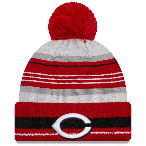 New Era Cincinnati Reds Cuffed Knit Pom Beanie Winter Red hat 