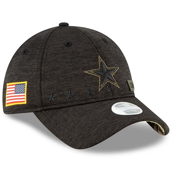 Women's Heather Black Dallas Cowboys 2020 Salute to Service 9TWENTY  Adjustable Hat