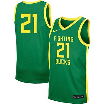 Men's Nike #1 Green Oregon Ducks Replica Basketball Jersey