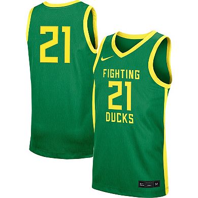 Men's Nike #1 Green Oregon Ducks Replica Basketball Jersey