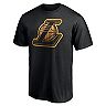 Men's Fanatics Branded Black Los Angeles Lakers Hardwood Logo T-Shirt