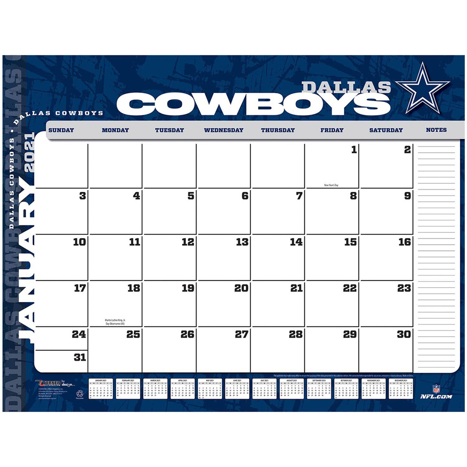 dallas cowboys calendar