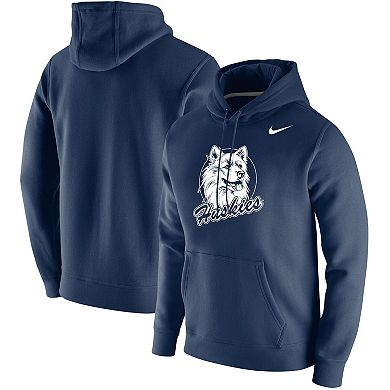 Men's Nike Navy UConn Huskies Vintage School Logo Pullover Hoodie