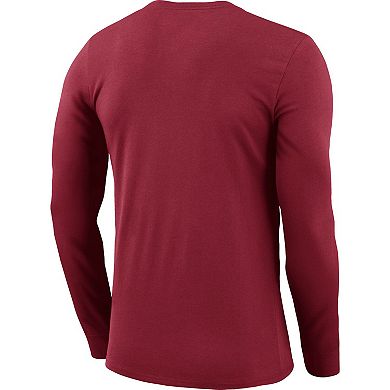 Men's Nike Red Miami Heat Practice Long Sleeve Performance T-Shirt