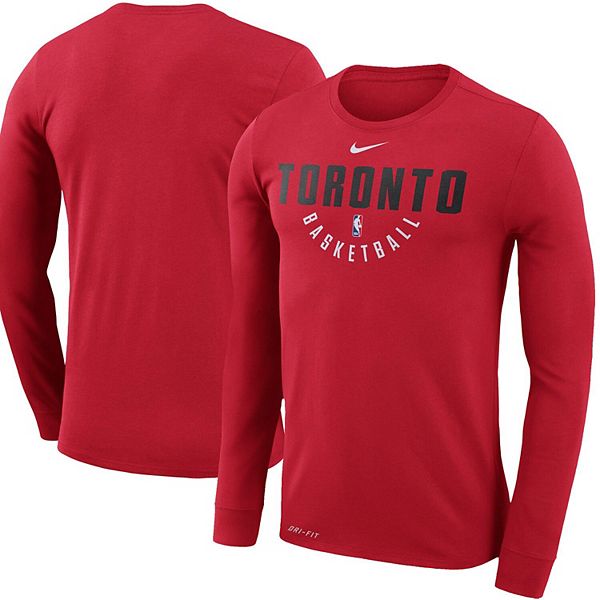 Y equipo gris volatilidad Men's Nike Red Toronto Raptors Practice Long Sleeve Performance T-Shirt