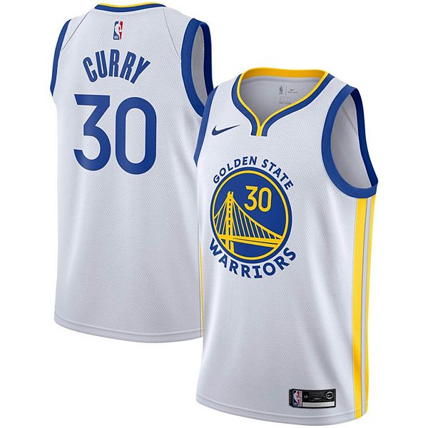 Men's Nike Stephen Curry White Golden State Warriors 2019/2020 Swingman ...