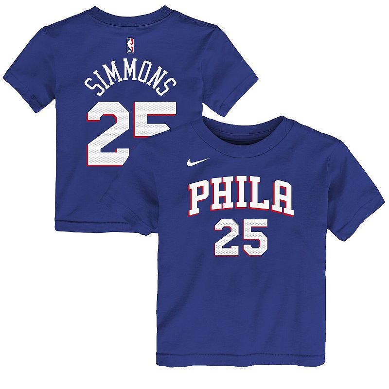 UPC 192000002082 product image for Preschool Nike Ben Simmons Blue Philadelphia 76ers Name & Number T-Shirt, Kids U | upcitemdb.com