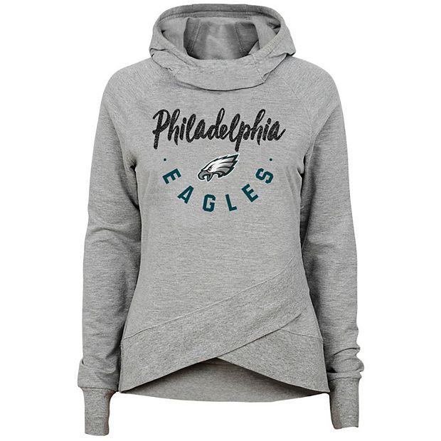 Philadelphia Eagles Women Crop Top Hoodie Drawstring Pullover