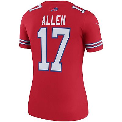 Women s Nike Josh Allen Red Buffalo Bills Color Rush Legend Player Jersey