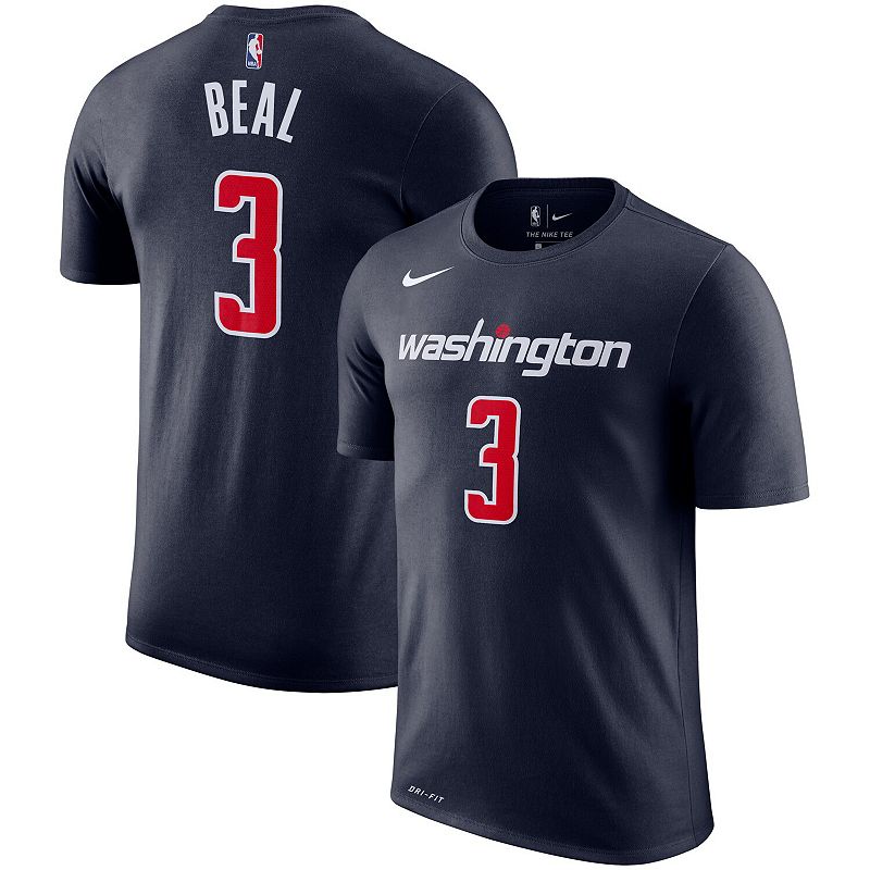 UPC 091201000012 product image for Men's Nike Bradley Beal Navy Washington Wizards Name & Number Performance T-Shir | upcitemdb.com