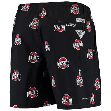 Men's Columbia Black Ohio State Buckeyes PFG Backcast II Omni-Shade Hybrid Shorts