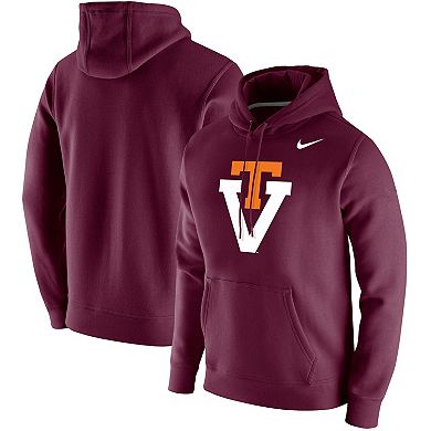 Men's Nike Maroon Virginia Tech Hokies Vintage School Logo Pullover Hoodie