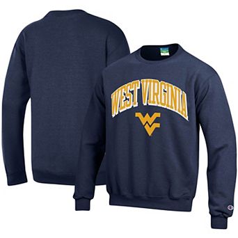 Youth Champion® Navy West Virginia Mountaineers Powerblend Fleece Sweatshirt