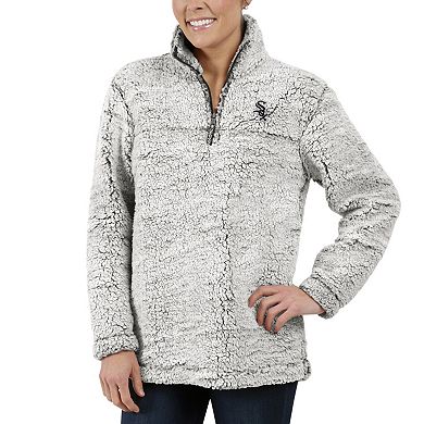 Women's G-III 4Her by Carl Banks Gray Chicago White Sox Sherpa Quarter-Zip Pullover Jacket