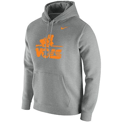 Men's Nike Heathered Gray Tennessee Volunteers Vintage School Logo Pullover Hoodie