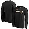 Men's Fanatics Branded Black Minnesota Wild Authentic Pro Core Collection Prime Long Sleeve T-Shirt