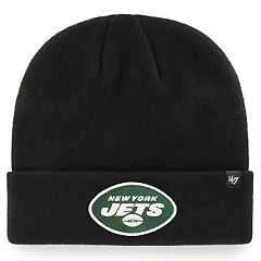 Women's '47 Black New York Jets Fiona Logo Cuffed Knit Hat with Pom