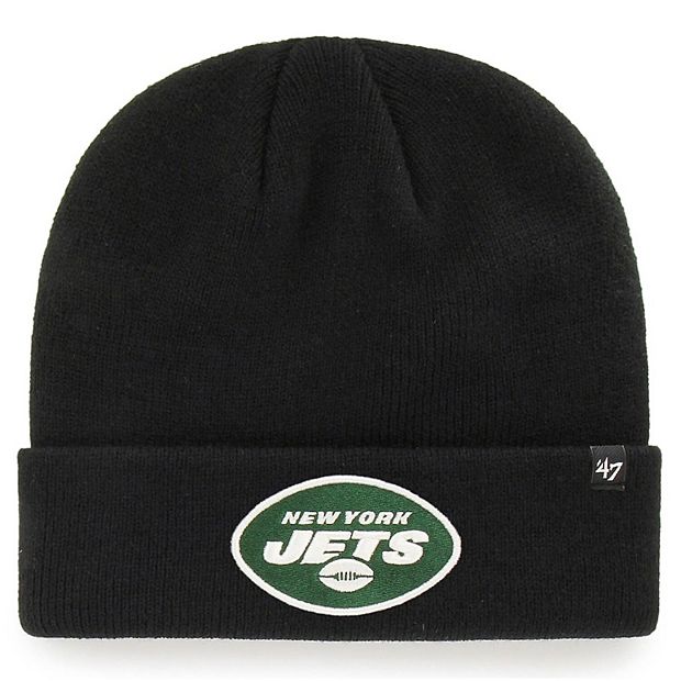 Men's '47 Black New York Jets Secondary Basic Cuffed Knit Hat