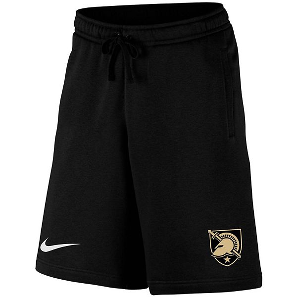 Men's Nike Black Army Black Knights College Primary Logo Club Fleece Shorts