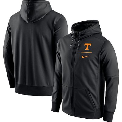 Men s Nike Black Tennessee Volunteers Logo Stack Performance Full Zip Hoodie