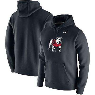 Men s Nike Black Georgia Bulldogs Vintage School Logo Pullover Hoodie