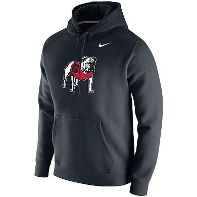 Men's Nike Black Georgia Bulldogs Vintage School Logo Pullover Hoodie