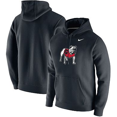 Men's Nike Black Georgia Bulldogs Vintage School Logo Pullover Hoodie