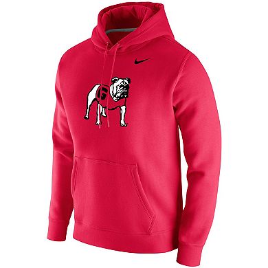 Men's Nike Red Georgia Bulldogs Vintage School Logo Pullover Hoodie