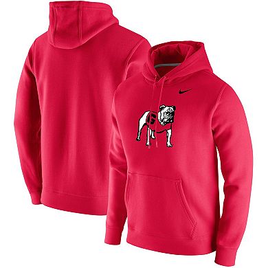 Men's Nike Red Georgia Bulldogs Vintage School Logo Pullover Hoodie