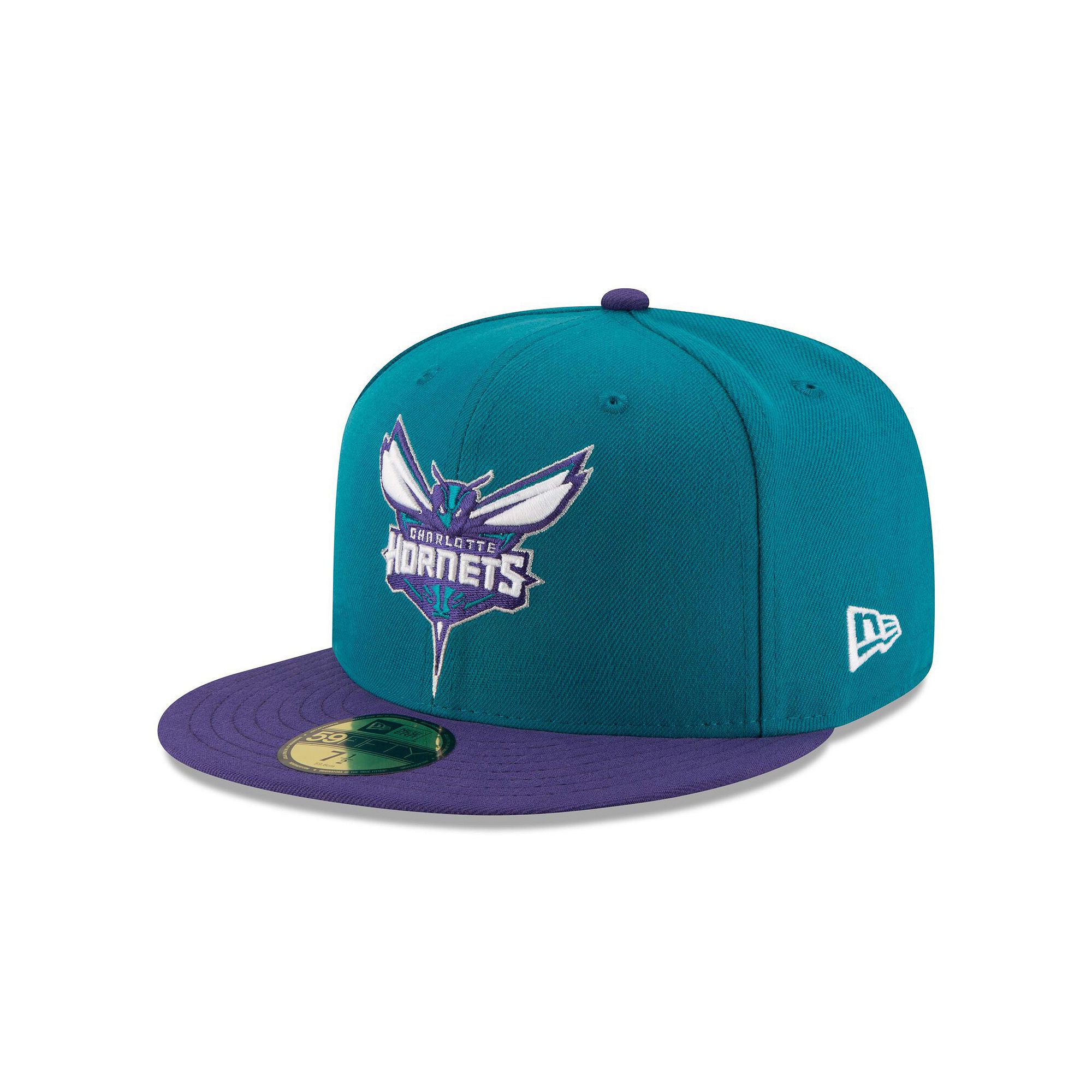 Mens New Era Teal/Purple Charlotte Hornets Official Team Color 2Tone 59FIF