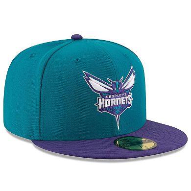 Men's New Era Teal/Purple Charlotte Hornets Official Team Color 2Tone 59FIFTY Fitted Hat