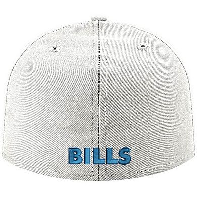 Men's New Era White Buffalo Bills Omaha Historic Logo 59FIFTY Fitted Hat