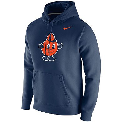 Men's Nike Navy Syracuse Orange Vintage School Logo Pullover Hoodie
