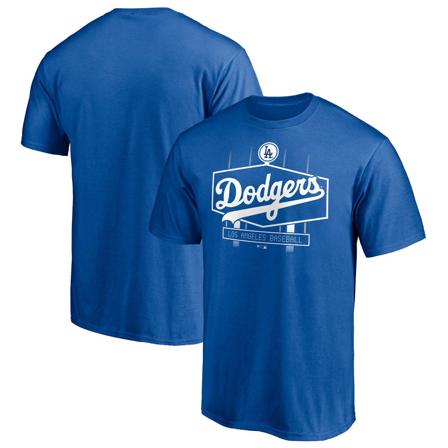 Los Angeles Dodgers Fanatics Branded Weathered Official Logo Tri-Blend T- Shirt - Royal