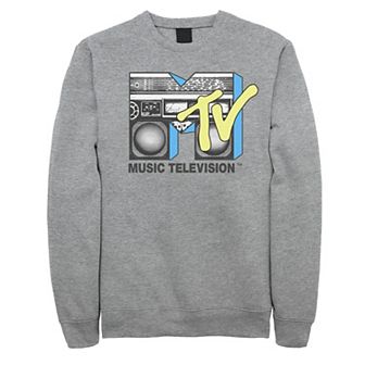 Men's MTV Logo Black And Yellow Boombox Sweatshirt
