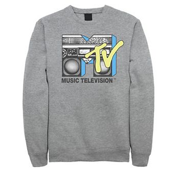 Men's MTV Logo Black And Yellow Boombox Sweatshirt