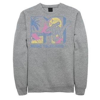 Men's MTV Beach Neon Filled Logo Sweatshirt
