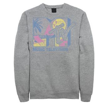 Men's MTV Beach Neon Filled Logo Sweatshirt