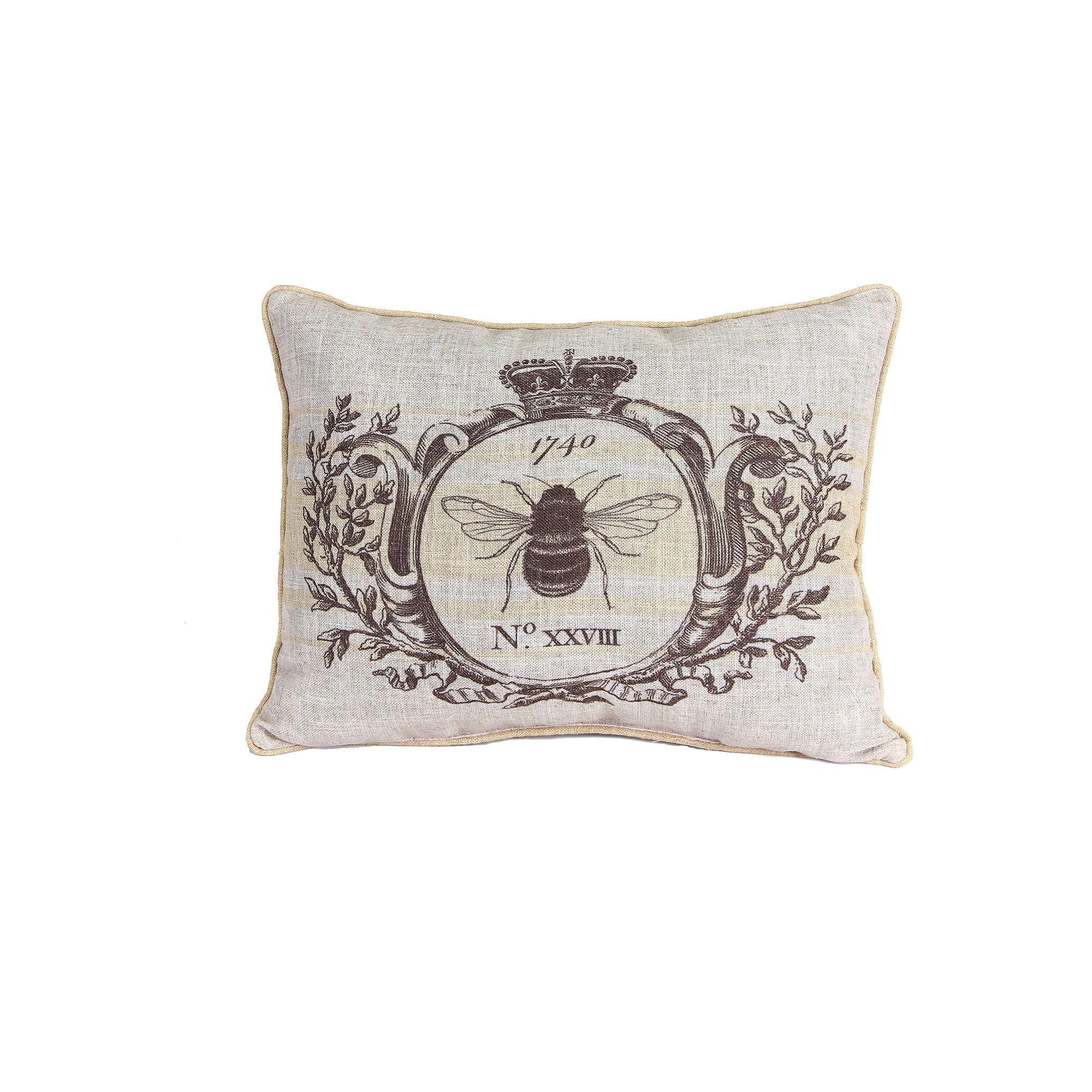 Jordan Manufacturing Transitional Toss Pillow, Bee Crown