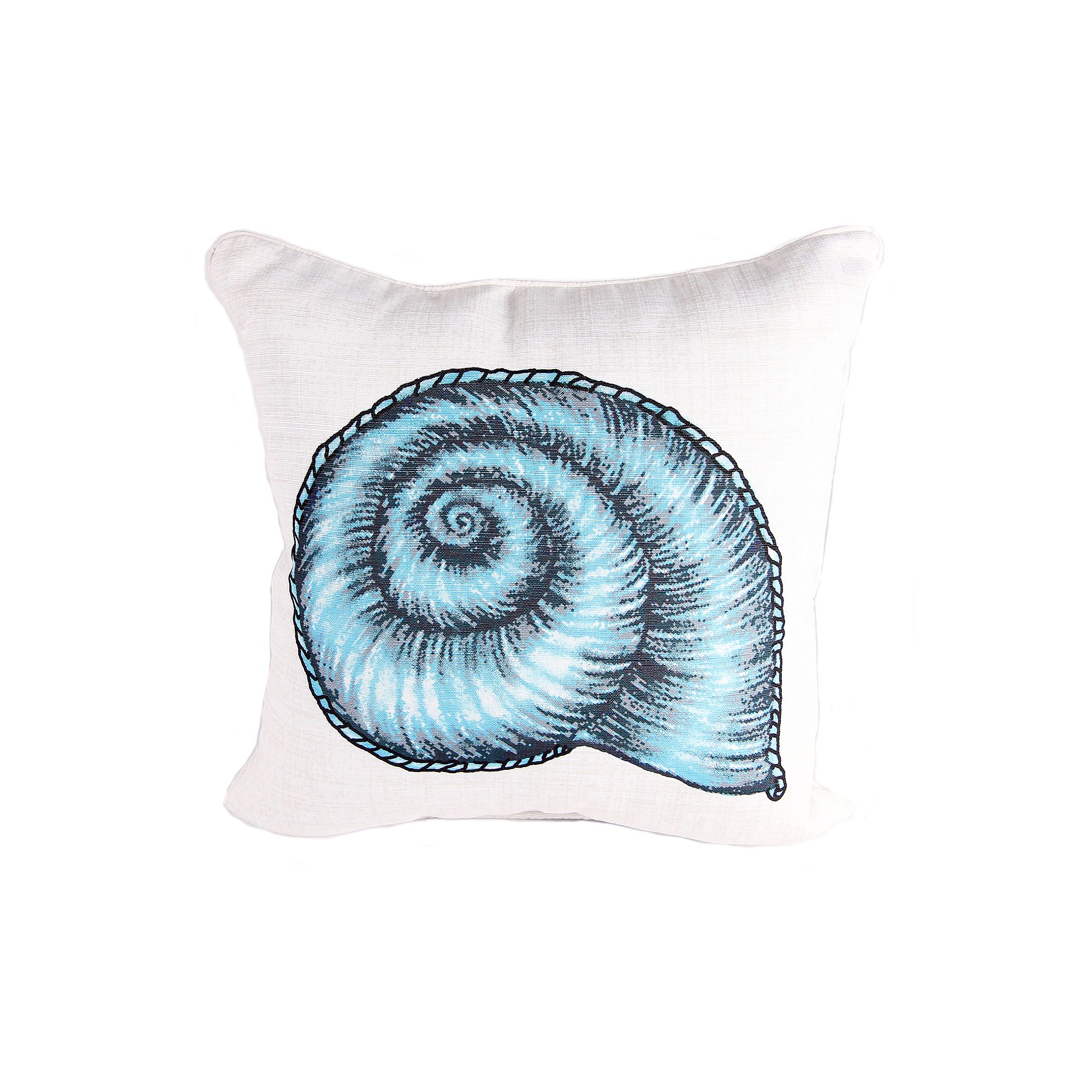 Jordan Manufacturing Transitional Toss Pillow, Turquoise Snail
