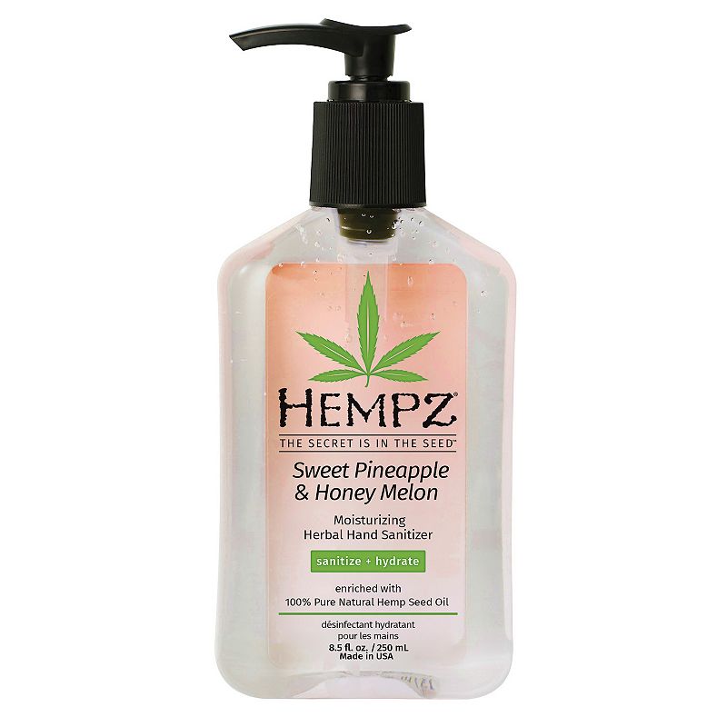 Hempz Sweet Pineapple & Honey Melon Moisturizing Herbal Hand Sanitizer, Size: 8.5Oz, Multicolor 2 pack 