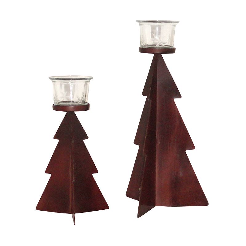 Pomeroy Holiday Tree Candle Votives 2-pack Set, Multicolor