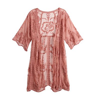 Women's LC Lauren Conrad Sheer Lace Duster