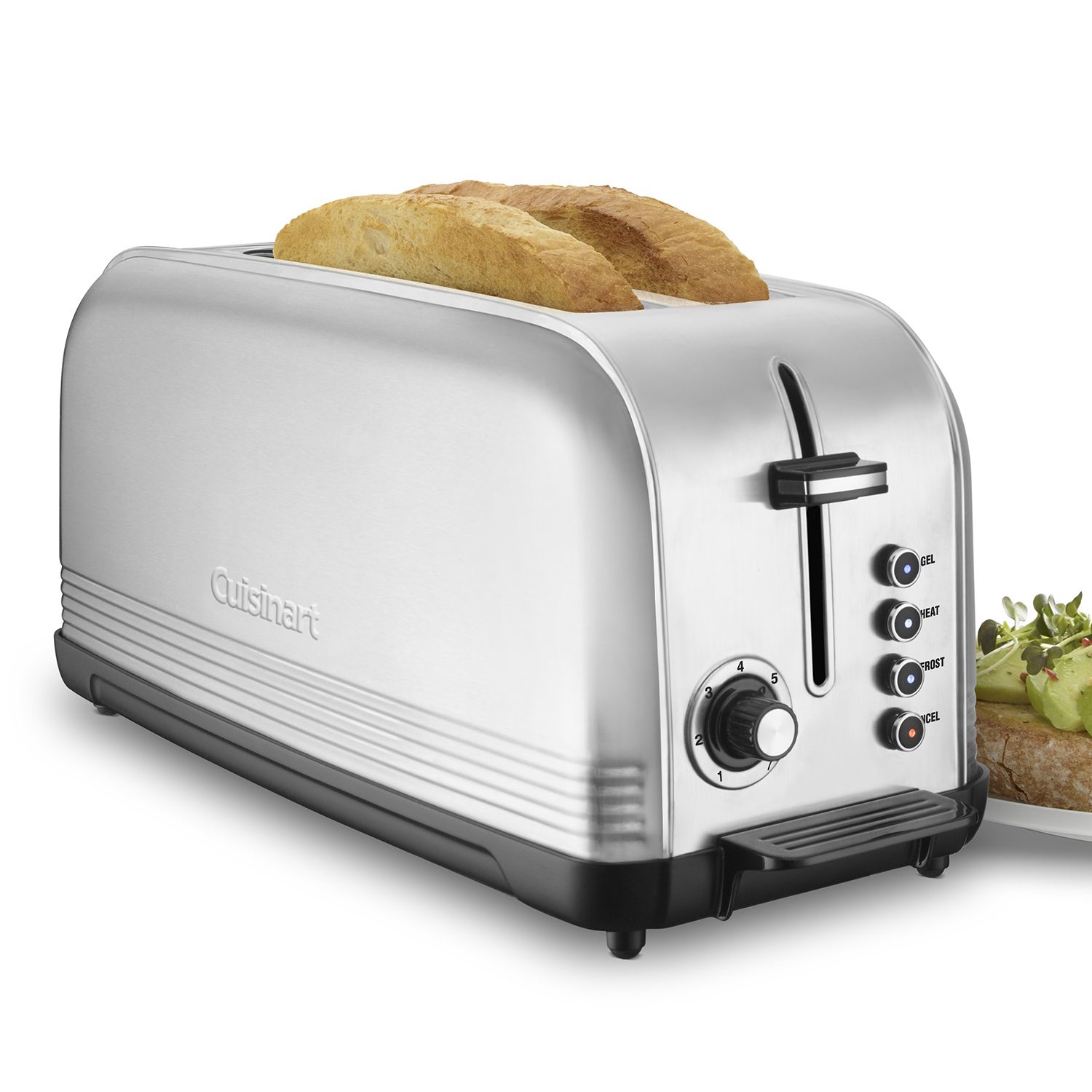 Kenmore Elite 4-Slice Long Slot Toaster Silver Stainless Steel