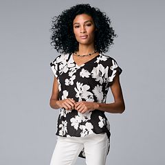 Sale Womens Simply Vera Vera Wang Petite Tops, Clothing | Kohl's