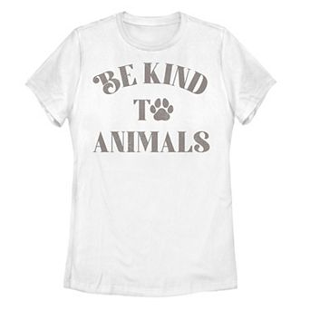 Juniors' Fifth Sun Be Kind To Animals Text Tee