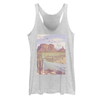 Juniors' Fifth Sun Photoreal Desert Road Cactus Tank Top