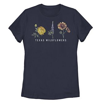 Juniors' Fifth Sun Texas Wildflowers Text Tee
