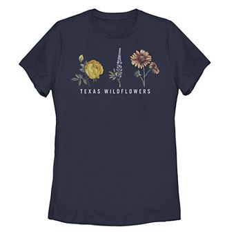 Juniors' Fifth Sun Texas Wildflowers Text Tee