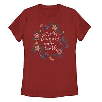Juniors' Fifth Sun Micah Verse Floral Tee